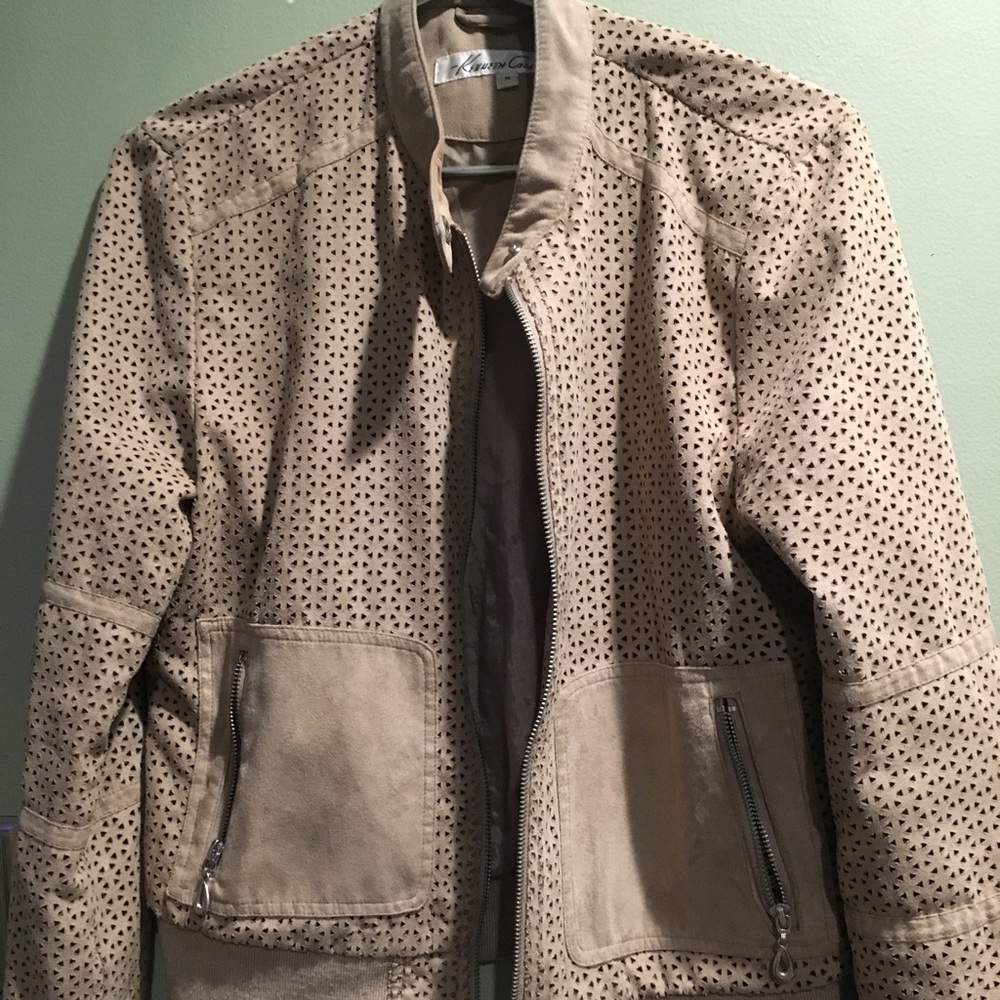 Kenneth Cole Spring short suede jacket - Picture 2 of 5